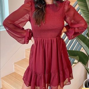 Lulus Simply The Sweetest Berry Mini Dress